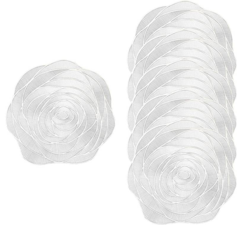 BYSURE Platzset, (6-St), 6er Set Platzsets PVC Rutschfest Abwaschbar Blumen Design 38*38cm von BYSURE