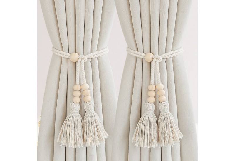 BYSURE Raffhalter, (2-tlg), 2 Stück Vorhanghalter Raffhalter Gardinenhalter Seil mit Quaste von BYSURE