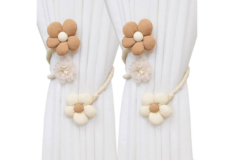BYSURE Raffhalter, (2-tlg), 2 Stück niedliche Blumenvorhang-Raffhalter von BYSURE