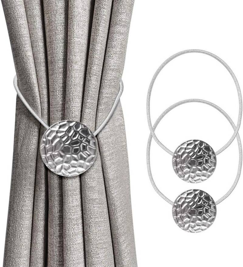 BYSURE Raffhalter, (2-tlg), Magnetische Vorhang Raffhalter Kreative Metall Vorhang Clips Seil von BYSURE