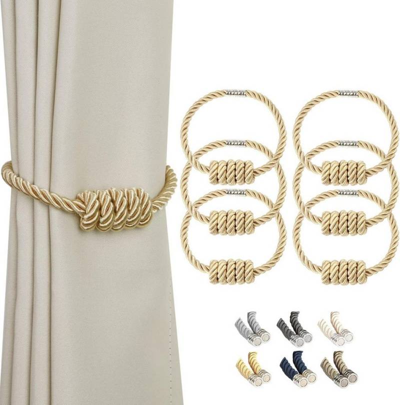 BYSURE Raffhalter, (6-tlg), Magnetische Vorhang-Raffhalter Dekorative mit Exquisitem Knoten von BYSURE