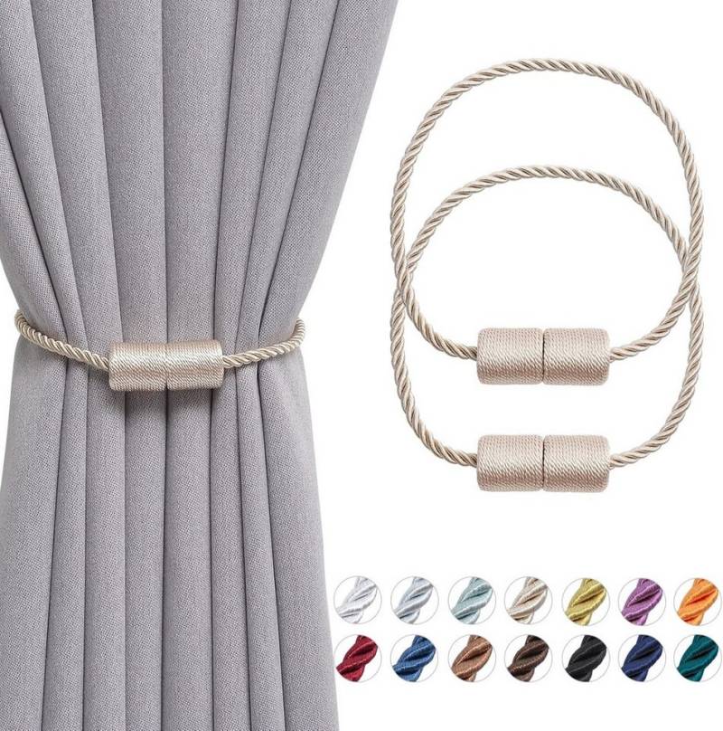 BYSURE Raffhalter, Magnetische Vorhangbänder im 2er-Pack von BYSURE