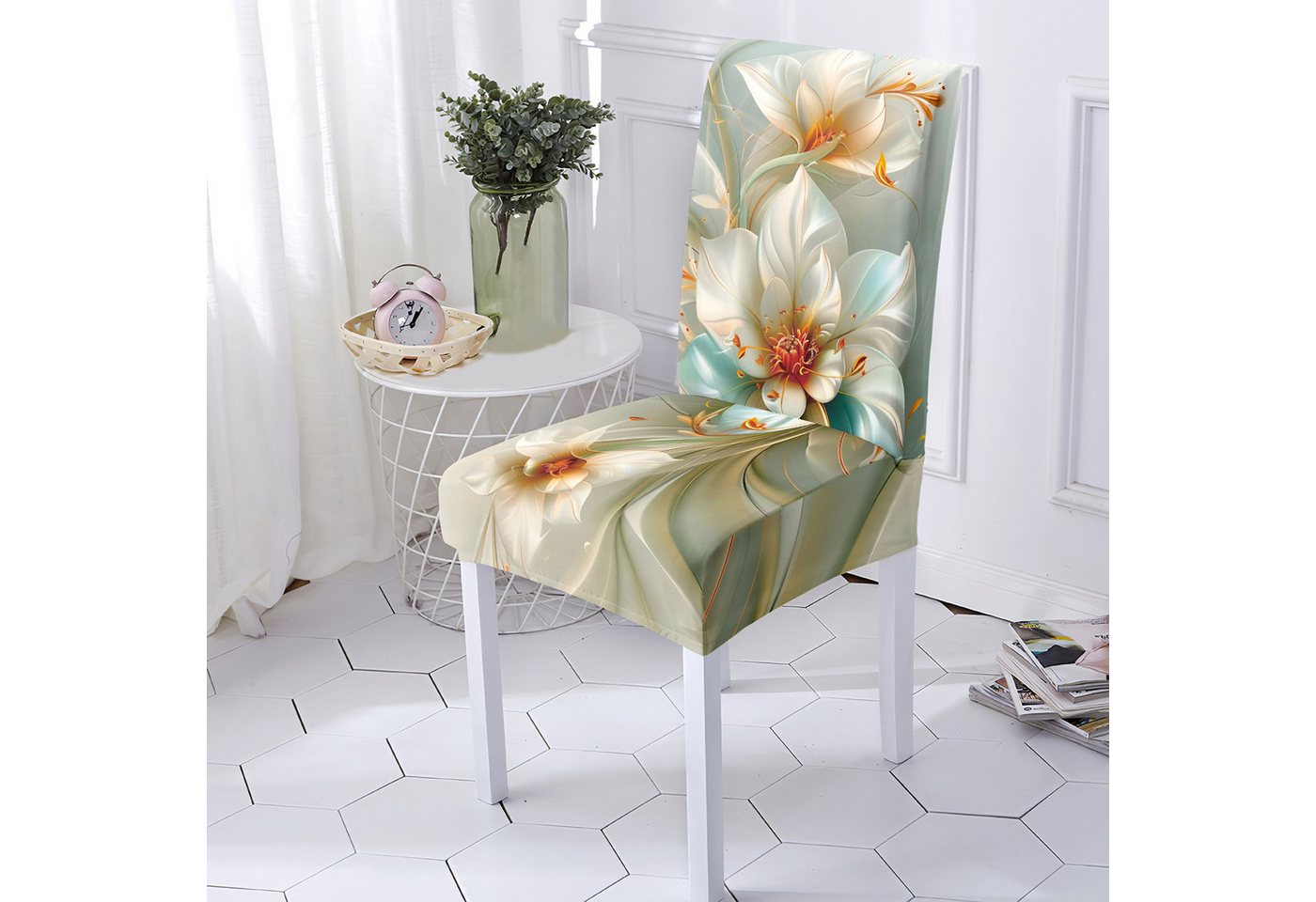 BYSURE Stuhlbezug, 2/4/6-teiliges Set elastischer bedruckter Stuhlhussen BYSURE Stuhlbezug, 2/4/6-teiliges Set elastischer bedruckter Stuhlhussen von BYSURE