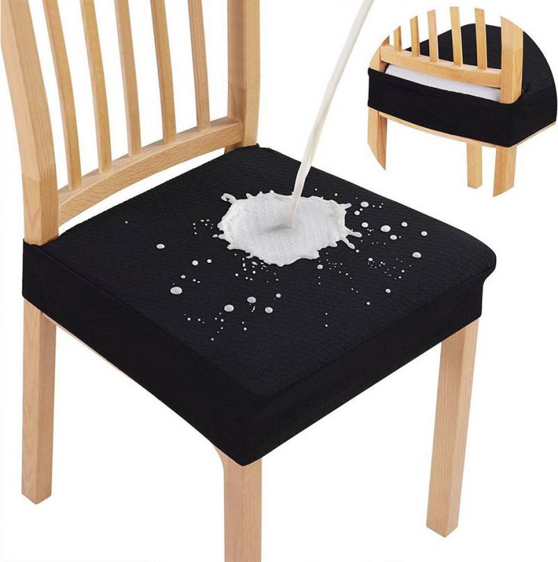 BYSURE Stuhlhusse, Kleiner quadratischer Jacquard Stretch--Stuhlhusse von BYSURE