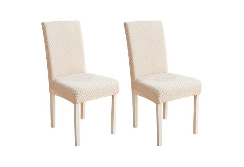 BYSURE Stuhlhusse, Modern Linienkunst Stretch Jacquard Stuhlschutzbezug set von BYSURE