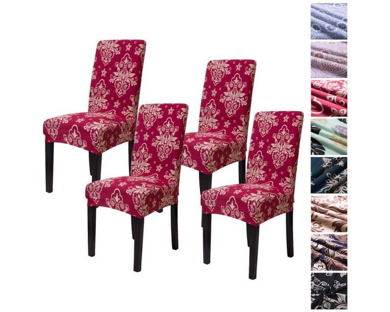 BYSURE Stuhlhusse, Moderne Stretch Stuhlhussen Stuhlbezug, 2/4/6er von BYSURE