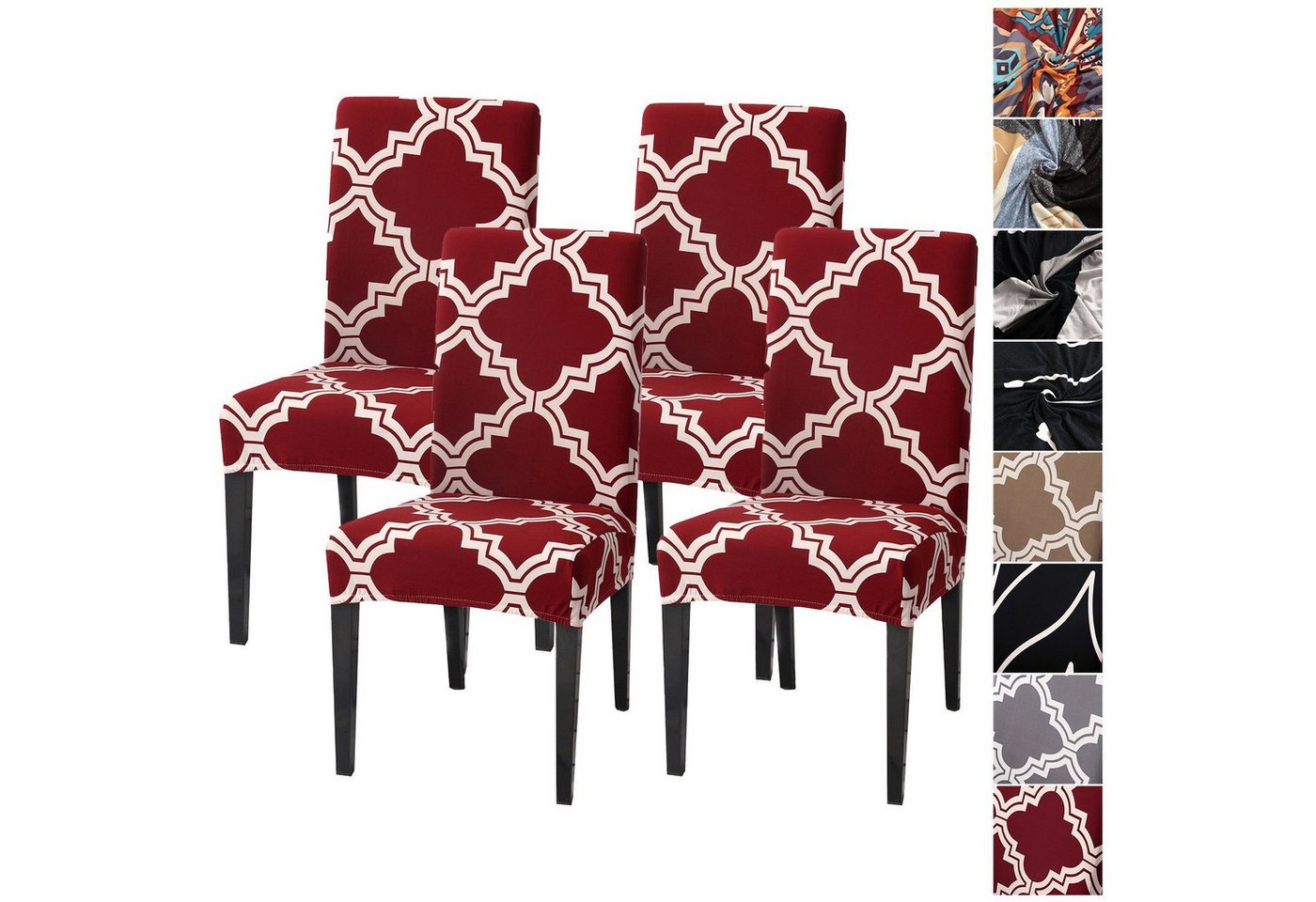 BYSURE Stuhlhusse, Polyester Stretch Stuhlhussen 2er 4er 6er Set von BYSURE