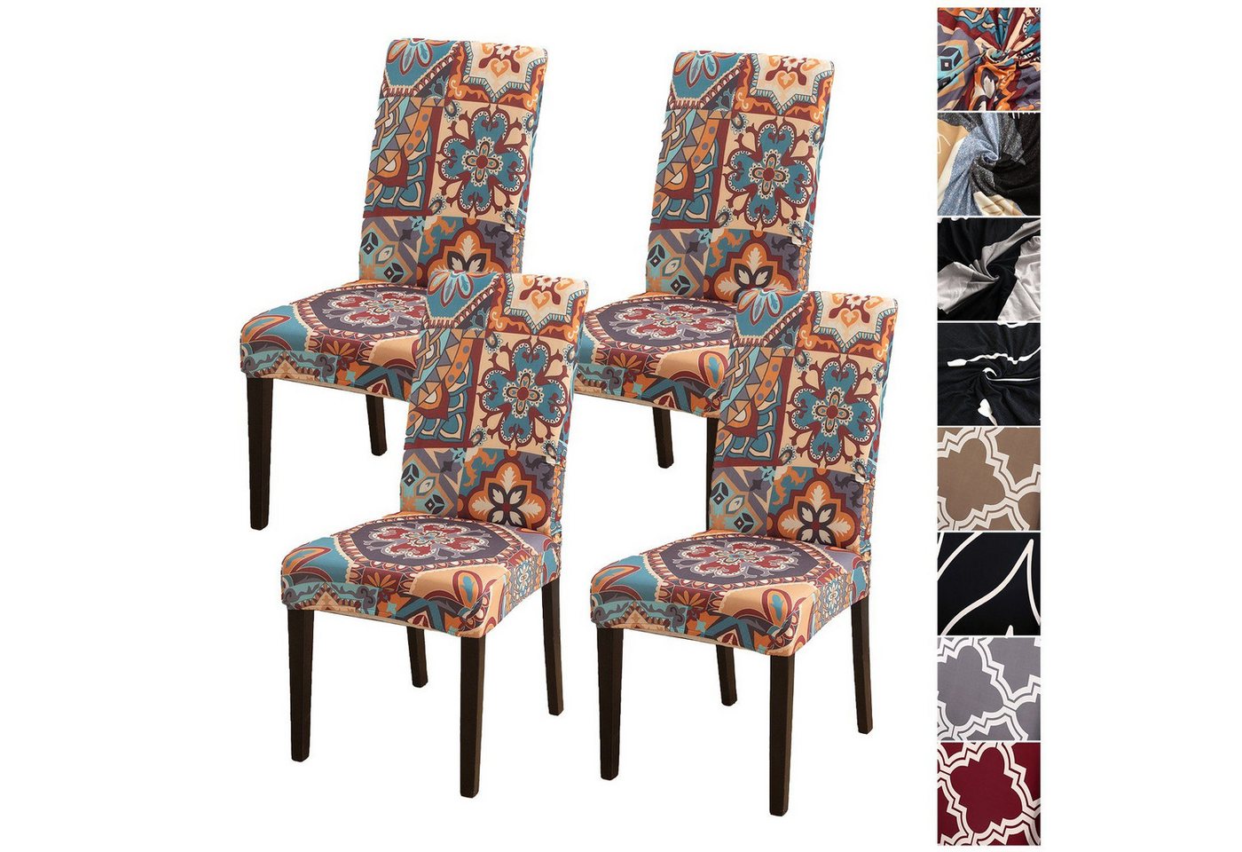 BYSURE Stuhlhusse, Polyester Stretch Stuhlhussen 2er 4er 6er Set von BYSURE