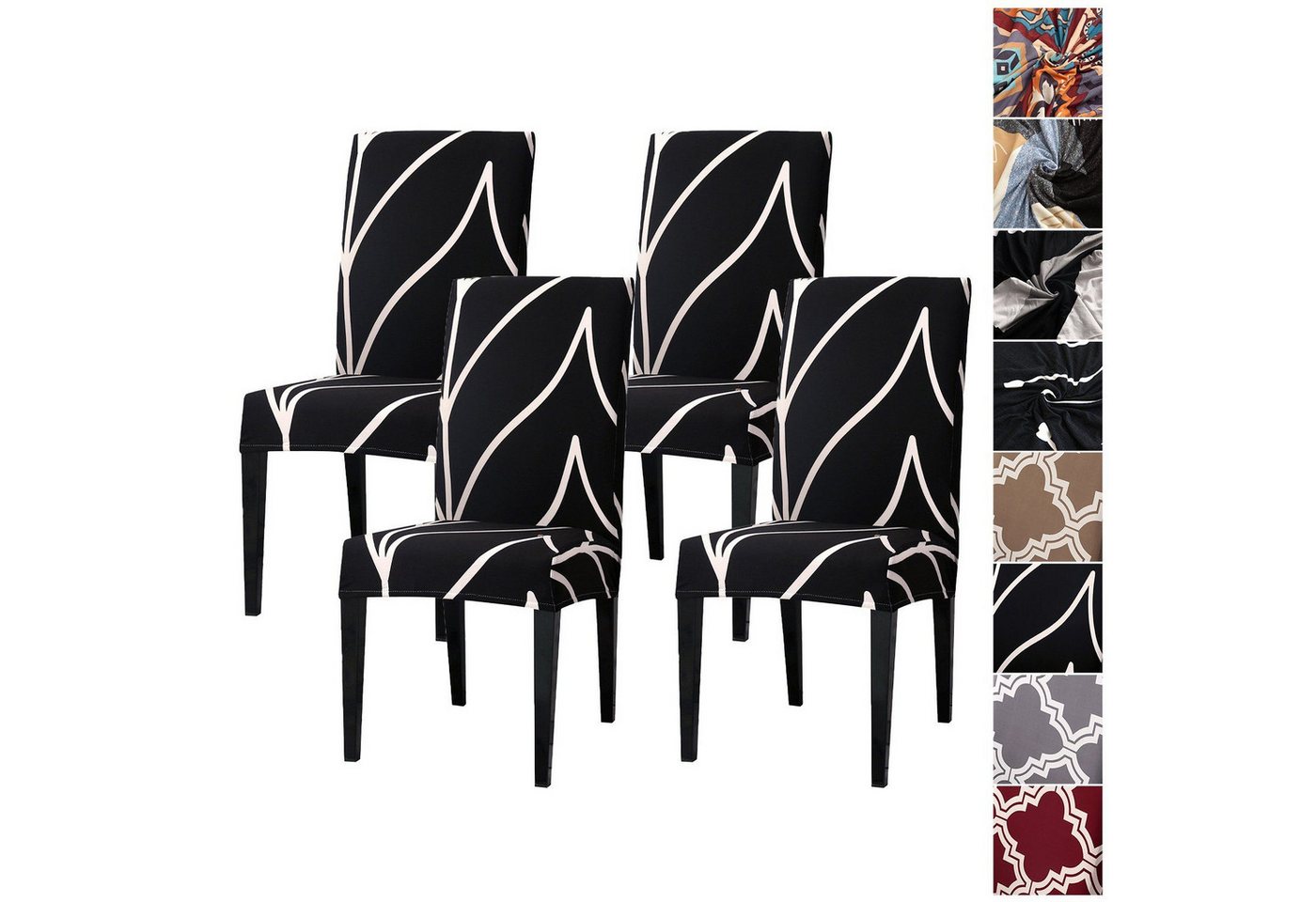 BYSURE Stuhlhusse, Polyester Stretch Stuhlhussen 2er 4er 6er Set von BYSURE