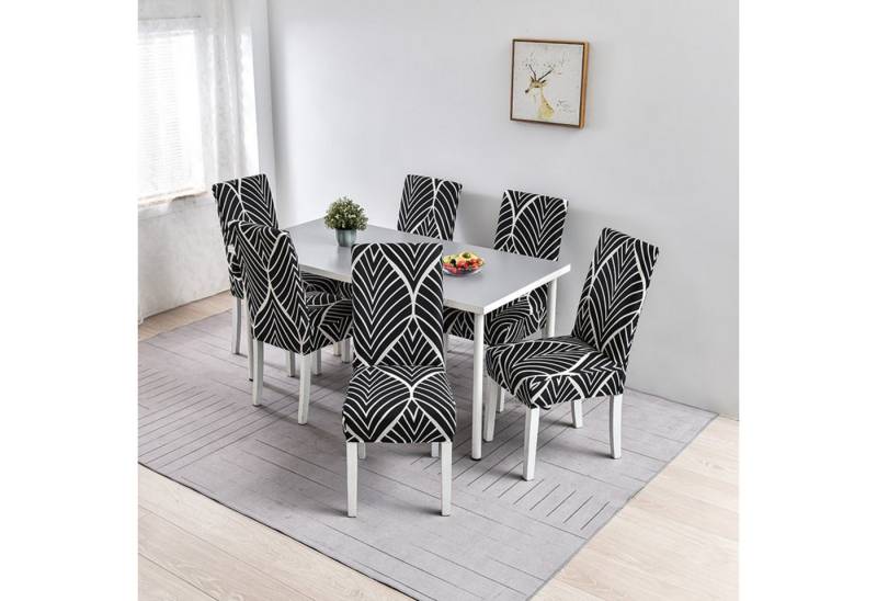 BYSURE Stuhlhusse, Stuhlhussen 2er 4er 6er Set Stretch Stuhlbezug Abnehmbarer Waschbar von BYSURE