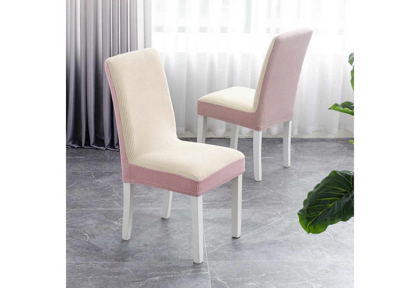 BYSURE Stuhlhusse, Stuhlhussen 6 Stühlen Set Stretch Abnehmbarer Flexibilität Zwei Farben BYSURE Stuhlhusse, Stuhlhussen 6 Stühlen Set Stretch Abnehmbarer Flexibilität Zwei Farben von BYSURE