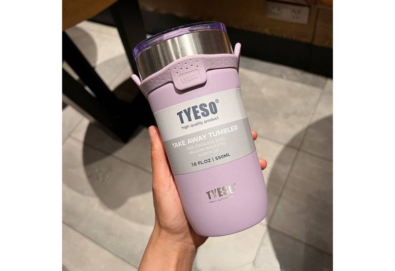 BYSURE Thermobecher, Edelstahl Vakuum Bierbecher mit Strohhalm von BYSURE