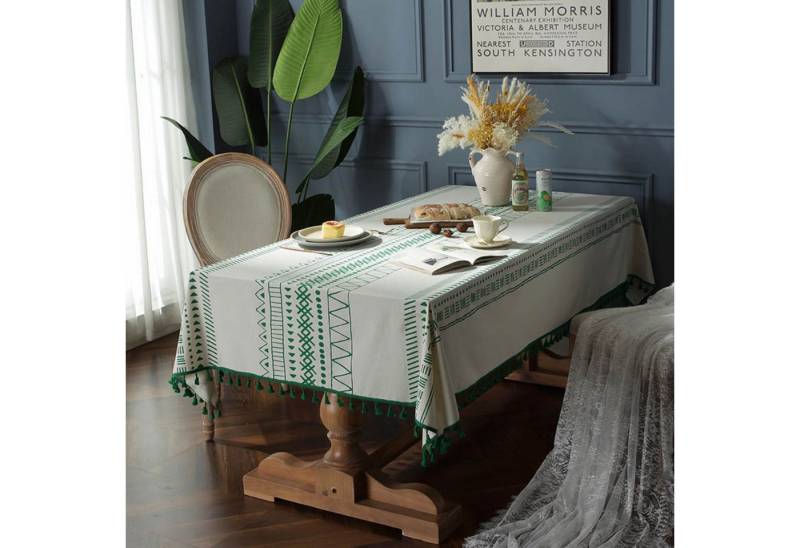 BYSURE Tischdecke (1-tlg), Wasserdichte Tischdecke mit Quasten von BYSURE