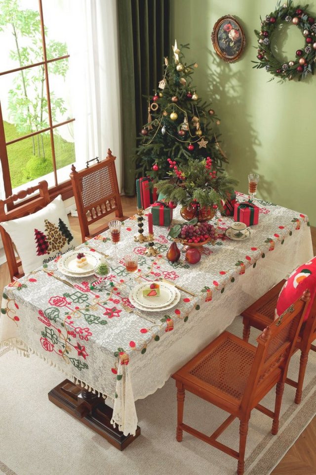 BYSURE Tischdecke (1-tlg), Weihnachtstischdecke Partydekoration Tischdecke von BYSURE