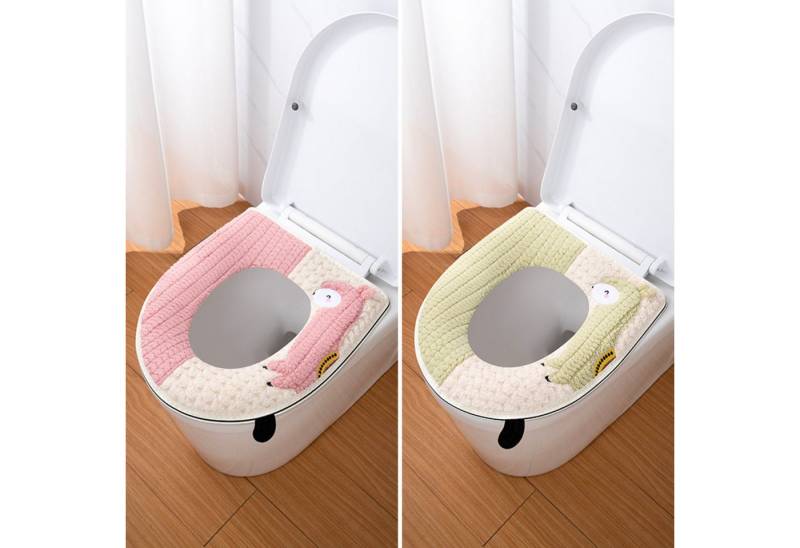 BYSURE Toilettensitzerhöhung, 2er-Pack waschbare Toilettensitzbezüge von BYSURE