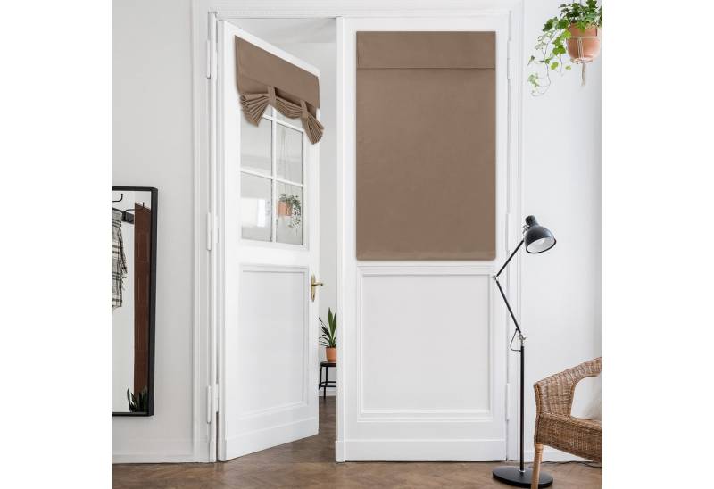 BYSURE Türvorhang Französische Türvorhänge, Sichtschutz, Verdunkelung für Glastüren, Klettband (1 St), blickdicht, Türgardine Einfache Montage für Küche Wohnzimmer Bad von BYSURE