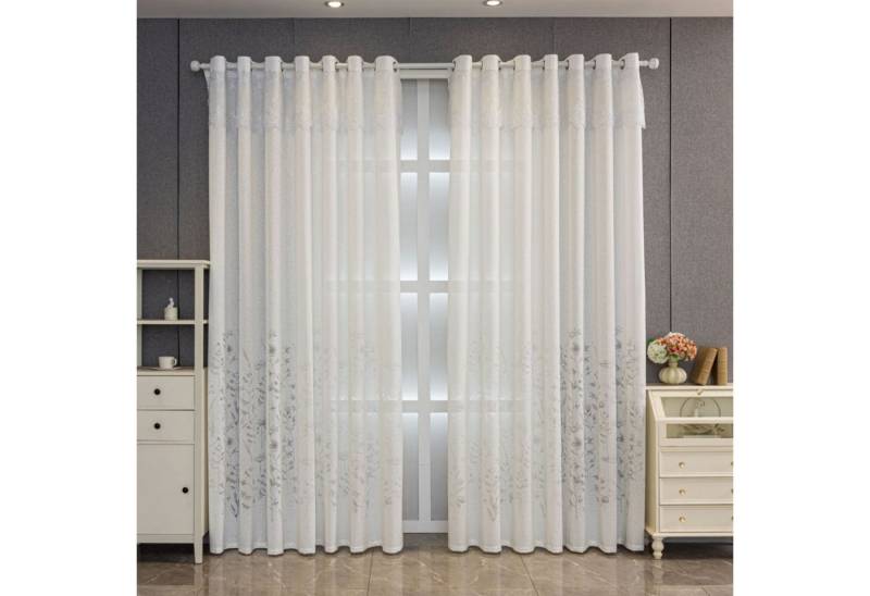 BYSURE Vorhang (2 St), Voile Vorhang Wohnzimmer mit Ösen Transparente 2er Set von BYSURE