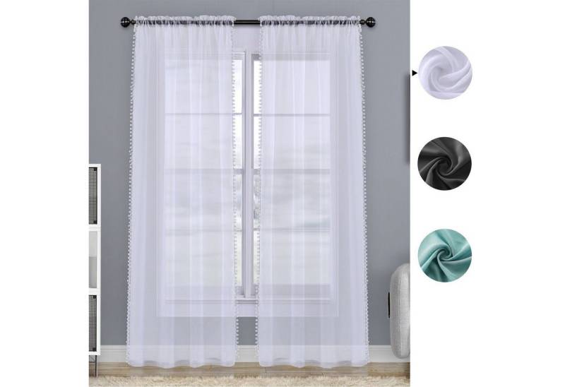 BYSURE Vorhang (2 St), Stangendurchzug, halbtransparent von BYSURE