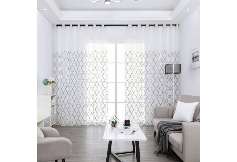 BYSURE Vorhang (2 St), Ösen, transparent, Voile, Diamante Vorhang von BYSURE