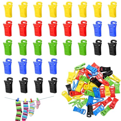 Sockenklammern für Waschmaschine und Trockner Set, 60 Stück Bunt Sockenklammern, Rutschfester Sockenclip mit Haken,Silber Einkaufschip Sockenklammern für Waschmaschine und Trockner Set, 60 Stück Bunt Sockenklammern, Rutschfester Sockenclip mit Haken,Silber Einkaufschip von BYTLEOUTJ