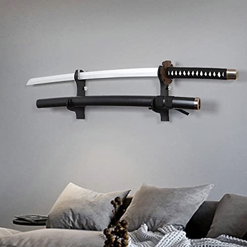 BYTOTU Samurai Messerhalter – SchwertWandhalterung, KatanaSchwertWandhalterung, SamuraiSchwertWandhalterung, 2 Ebenen, schwarzes Plexiglas – (Schwerter nicht im Lieferumfang enthalten) von BYTOTU