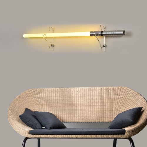 Lichtschwert-Ständer – Lichtschwert-Wandhalterung horizontal, schwarzes Plexiglas, Lichtschwert-Wandhalterung vertikal – klares Plexiglas (Lichtschwert nicht im Lieferumfang enthalten) von BYTOTU
