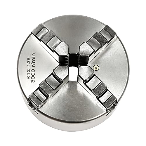 Vierbackenfutter 4 Backenfutter, Vierbackenfutter für Drechselbank und Backenfutter Drehbankfutter, Außenspannbereich: 38-110 mm, Innenklemmbereich: 2.5-40 mm Manual Vierbackenfutter Drehfutter von BYUAK