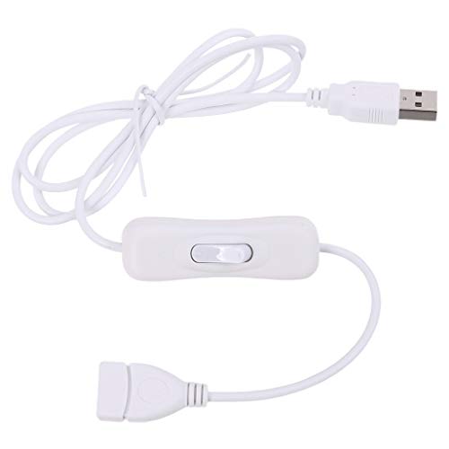 BYUTFA 100 cm USB 2.0-Stecker auf Buchse-Verlängerungsdatenkabel mit An-/Aus-Schalter, passend für USB-LED-Streifen, Lüfter, Ladegerät, Laptop, Schreibtischlampe von BYUTFA