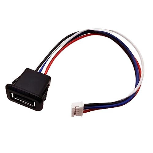 BYUTFA 5 Stück 2Pin 4Pin USB2.0 Buchse Power-Jack 2P4P Ladeanschluss Anschluss Datenschnittstelle mit Kabel USB-Ladebuchse von BYUTFA