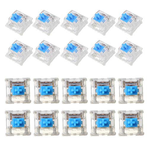 BYUTFA Mechanische Tastatur-Tester, 3-polig, blau, für Cherry MX-Tastatur-Tester, 60 g, Leiterplattenmontage, 10 Stück von BYUTFA