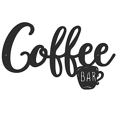 BYUTFA Metall-Wandschild zum Aufhängen für Kaffeebar, Kaffeestation, Wort-Buchstaben-Schild, Café-Dekoration von BYUTFA