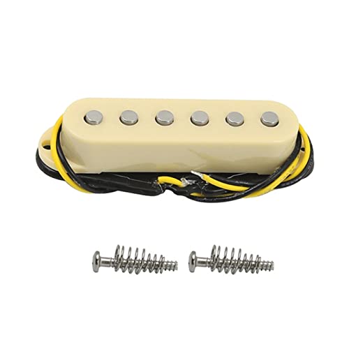 BYUTFA Tonabnehmer für E-Gitarre, Keramik-Magnet, Hals, Mittelsteg, Single Coil, Tonabnehmer und Schrauben, Ersatzteile für E-Gitarre von BYUTFA