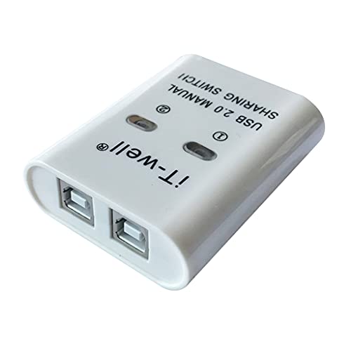 BYUTFA USB Selector KVM Adapter 2 PC Sharing 1 USB Geräte für Drucker Tastatur Maus von BYUTFA