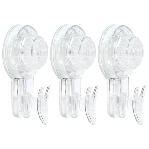 BYYLECL Haken ohne Bohren, wasserdicht, abnehmbar, drehbar, Saugnapf-Haken, wiederverwendbar, multifunktional, Saugnapf-Halterung für Badezimmer, Küche, 3 Stück BYYLECL Haken ohne Bohren, wasserdicht, abnehmbar, drehbar, Saugnapf-Haken, wiederverwendbar, multifunktional, Saugnapf-Halterung für Badezimmer, Küche, 3 Stück von BYYLECL