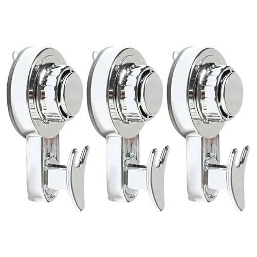 BYYLECL Haken ohne Bohren, wasserdicht, abnehmbar, drehbar, Saugnapf-Haken, wiederverwendbar, multifunktional, Saugnapf-Halterung für Badezimmer, Küche, 3 Stück BYYLECL Haken ohne Bohren, wasserdicht, abnehmbar, drehbar, Saugnapf-Haken, wiederverwendbar, multifunktional, Saugnapf-Halterung für Badezimmer, Küche, 3 Stück von BYYLECL