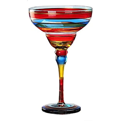 BYYLECL Mundgeblasene Cocktailgläser aus Margarita-Glas, 270 ml, für Paare, Margarita-Party, echtes Rot von BYYLECL