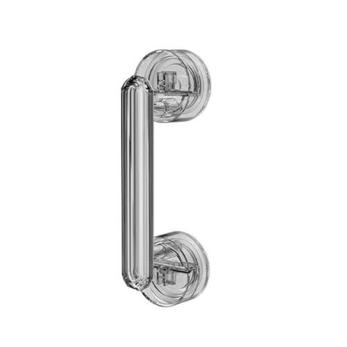 BYYLECL Saugnapf Türgriff, Stanzfreier Saugnapf Türgriff Wiederverwendbarer Rutschfester Fenstergriff für Fenster, Glasschiebetüren, Kühlschränke Transparent von BYYLECL