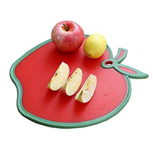 Schneidebrett in Form von Obstgemüse, Kunststoff-Schneidebretter, mehrfarbig, rutschfest, langlebig und praktisch in Apfelform von BYYLECL