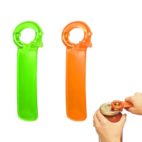 2 Pcs Glasöffner Glasdeckelöffner,glasöffner Schraubdeckelöffner Werkzeug Zum Öffnen Von Gläsern,einfach Deckelöffner Für Ältere Menschen, Kinder, Frauen, Schwache Hände (Orange, Grün) von BYYT