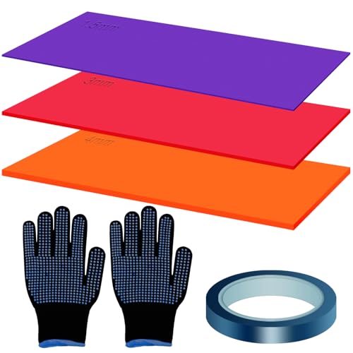 3 Stück 3D Sublimation Silikon, Sublimation Rohlinge mit Hitzebeständigem Klebeband und Handschuh, Elastische Sublimationsrohlinge, Sublimation Tassen Rohlinge für Bedrucken Von Tassen von BYZESTY