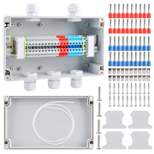 Abzweigdose Wasserdicht IP68, Abzweigdose Aufputz Verteilerdose, 2 in 3 Raus Verteilerdose, Wasserdichte Abzweigdose Mit Klemmblock Hutschiene, Klemmleiste Kit, Verteilerdose Aufputz Für Kabelanschlus Abzweigdose Wasserdicht IP68, Abzweigdose Aufputz Verteilerdose, 2 in 3 Raus Verteilerdose, Wasserdichte Abzweigdose Mit Klemmblock Hutschiene, Klemmleiste Kit, Verteilerdose Aufputz Für Kabelanschlus von BYZESTY