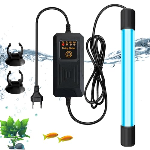 Aquarium Uv Sterilisator Licht Mit Timer, 13w Aquarium Uv Licht, Wasserdichter Uv-Sterilisator, Zuhause Uv Sterilisator Lampe, Uv Klärer Aquarium Für Reinigung Von Aquarien Aquarium Pools Fishbowl von BYZESTY