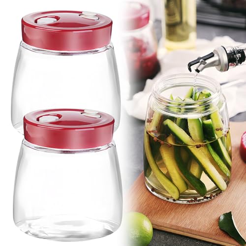 BYZESTY 2 Stück Fermentierglas Mit Gärventil 1000ml Gärglas Mit Luftauslassventil, Fermentation Jar Fermentierglas Set Fermentier Gläser Kimchi Behälter Einmachglas Gläser Für Kimchi, Sauerkraut BYZESTY 2 Stück Fermentierglas Mit Gärventil 1000ml Gärglas Mit Luftauslassventil, Fermentation Jar Fermentierglas Set Fermentier Gläser Kimchi Behälter Einmachglas Gläser Für Kimchi, Sauerkraut von BYZESTY