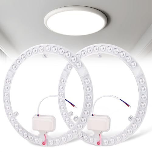 BYZESTY 2er Pack LED Umrüstplatine, 36W Umrüstsatz Mit Haltemagneten für Deckenleuchten, Ringlampe Ø 23 cm, Weiß 6000K, Retrofit Platine BYZESTY 2er Pack LED Umrüstplatine, 36W Umrüstsatz Mit Haltemagneten für Deckenleuchten, Ringlampe Ø 23 cm, Weiß 6000K, Retrofit Platine von BYZESTY
