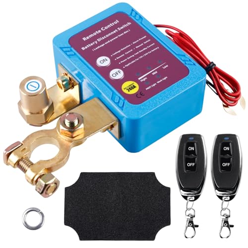 Drahtloser Ferngesteuerter Auto Trennschalter, 12V Batterie Trennschalter 240A, Anti-Diebstahl Kill Switch, Automatische Abschaltung, 12V Batterie Schutz für Auto, RV, ATV, LKW von BYZESTY