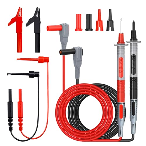 Multimeter Messleitungen, 8 Stück Messspitzen Für Multimeter, Multimeter Kabel, Prüfsonden, Krokodilklemmen Und Mini-Haken, Messleitungen Für Multimeter Kit Für Multimeter Strommesszange von BYZESTY