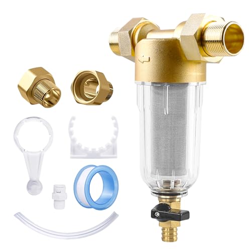 Wasserfilter Wiederverwendbare, 1 Zoll Rückspülfilter Wasserfilter Filter, Ausspülbarer Feinfilter Mit 3/4" Adapter, Wasser Vorfilter Sedimentfilter, Spin-down-Sedimentwasserfilter Für Brunnenwasser Wasserfilter Wiederverwendbare, 1 Zoll Rückspülfilter Wasserfilter Filter, Ausspülbarer Feinfilter Mit 3/4" Adapter, Wasser Vorfilter Sedimentfilter, Spin-down-Sedimentwasserfilter Für Brunnenwasser von BYZESTY
