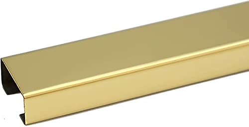 BYZOM Kabelabdeckung aus Metall for an der Wand montierte Lampen, TV, dekorative Kabelabdeckung aus Edelstahl, kleine/große Selbstklebende Antik-Drahtabdeckung(Gold,0.6X0.4 in/15X10mm) von BYZOM