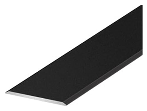 Flacher Bodenübergangsstreifen 0,8" / 1,4" / 2" / 2,4" Breit, Türstangen Aus Metall for Lücken Im Laminatboden, Türschwellenabdeckung Aus Aluminium, Schneidbar (Farbe : Schwarz, Größe : Width 3.5cm/ von BYZOMU