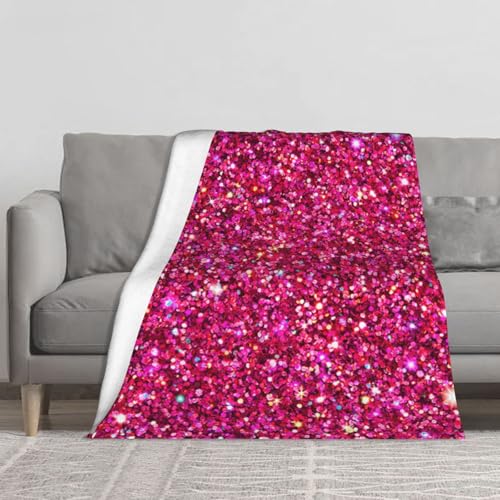 BYwenhopnbs Glitzernde und Funkelnde Textur, superweiche, Dicke, Bequeme, gemütliche Flanell-Überwurfdecke für die Couch, 152,4 x 127 cm von BYwenhopnbs
